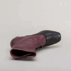 American Duchess Renoir Women's Victorian Button Boots (Merlot/Black) -StrideOne Store renoir victorian button boots merlot black 11