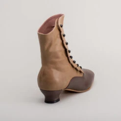American Duchess Renoir Women's Victorian Button Boots (Tan/Brown) -StrideOne Store renoir victorian button boots tan brown 4