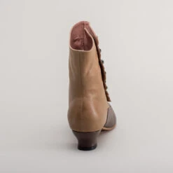 American Duchess Renoir Women's Victorian Button Boots (Tan/Brown) -StrideOne Store renoir victorian button boots tan brown 5