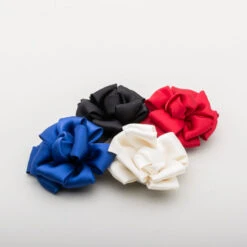 American Duchess Small Satin Rose Shoe Clips