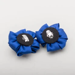 American Duchess Small Satin Rose Shoe Clips -StrideOne Store satin shoe clips blue 3