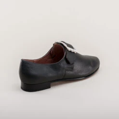 American Duchess Schuyler Women's 18th Century Shoes (Black) -StrideOne Store schuyler 22 18th century womens shoes black 5