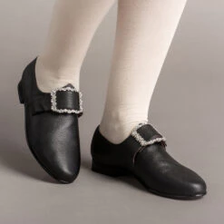 American Duchess Schuyler Women's 18th Century Shoes (Black)