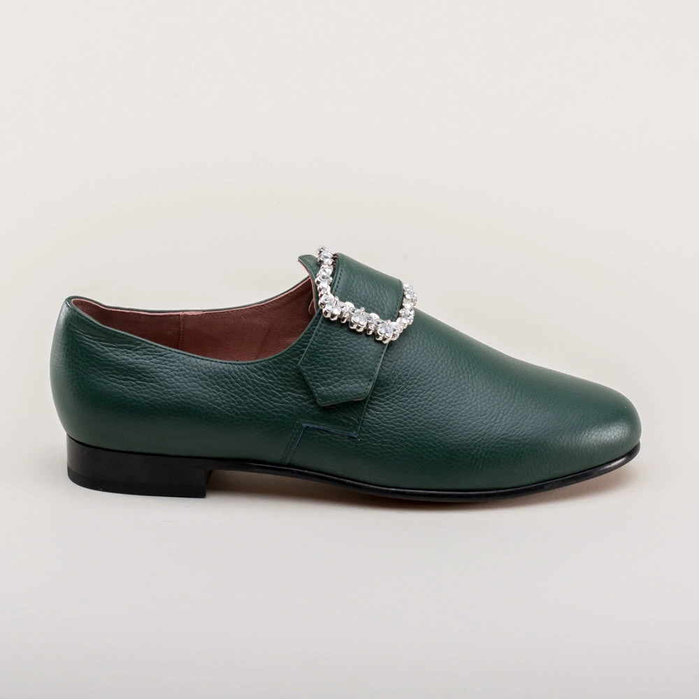 American Duchess Schuyler Women's 18th Century Shoes (Green) 9 American Duchess Schuyler Women's 18th Century Shoes (Green) - Image 7
