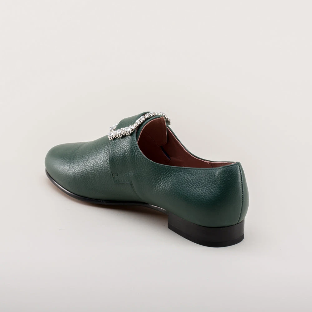 American Duchess Schuyler Women's 18th Century Shoes (Green) 12 American Duchess Schuyler Women's 18th Century Shoes (Green) - Image 10