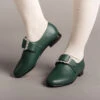 American Duchess Schuyler Women's 18th Century Shoes (Green) 2 American Duchess Schuyler Women's 18th Century Shoes (Green) -StrideOne Store schuyler 22 18th century womens shoes green of 2