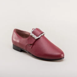 American Duchess Schuyler Women's 18th Century Shoes (Oxblood) -StrideOne Store schuyler 22 18th century womens shoes oxblood 3