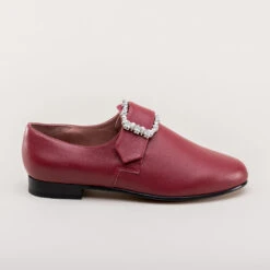 American Duchess Schuyler Women's 18th Century Shoes (Oxblood) -StrideOne Store schuyler 22 18th century womens shoes oxblood 4