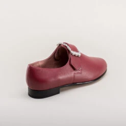 American Duchess Schuyler Women's 18th Century Shoes (Oxblood) -StrideOne Store schuyler 22 18th century womens shoes oxblood 5