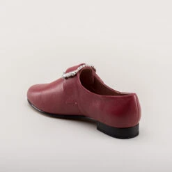 American Duchess Schuyler Women's 18th Century Shoes (Oxblood) -StrideOne Store schuyler 22 18th century womens shoes oxblood 7