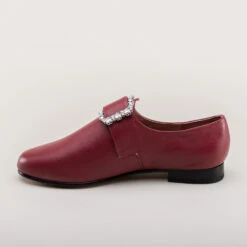 American Duchess Schuyler Women's 18th Century Shoes (Oxblood) -StrideOne Store schuyler 22 18th century womens shoes oxblood 8