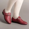 American Duchess Schuyler Women's 18th Century Shoes (Oxblood) -StrideOne Store schuyler 22 18th century womens shoes oxblood of