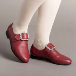 American Duchess Schuyler Women's 18th Century Shoes (Oxblood)