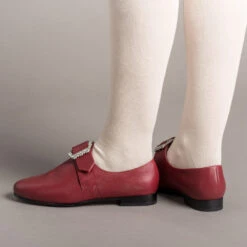 American Duchess Schuyler Women's 18th Century Shoes (Oxblood) -StrideOne Store schuyler 22 18th century womens shoes oxblood of 3
