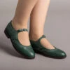 American Duchess Wednesday Women's Vintage Mary Jane Shoes (Green)