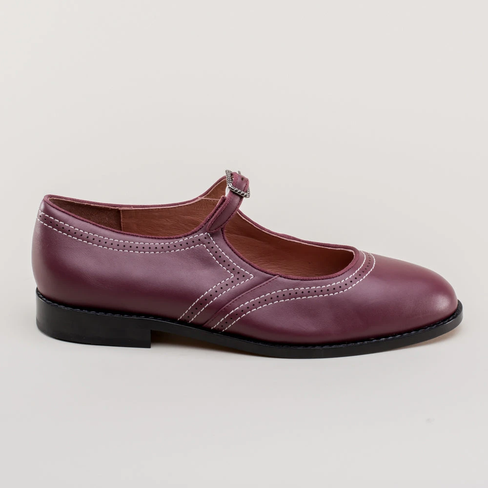 American Duchess Wednesday Women's Vintage Mary Jane Shoes (Merlot) 8 American Duchess Wednesday Women's Vintage Mary Jane Shoes (Merlot) - Image 6
