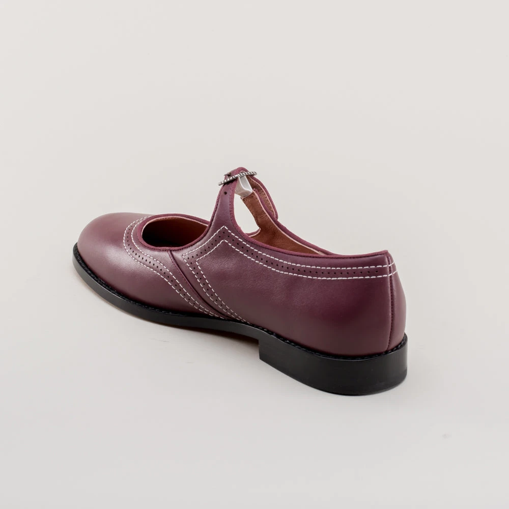 American Duchess Wednesday Women's Vintage Mary Jane Shoes (Merlot) 11 American Duchess Wednesday Women's Vintage Mary Jane Shoes (Merlot) - Image 9