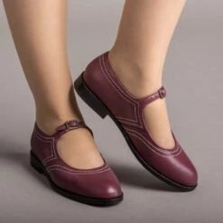 American Duchess Wednesday Women's Vintage Mary Jane Shoes (Merlot) 19 American Duchess Wednesday Women's Vintage Mary Jane Shoes (Merlot) -StrideOne Store wednesday vintage mary jane shoes merlot of